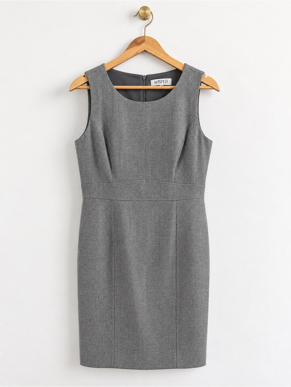 NWT Kasper Gray Sheath Dress Size 6 Career Work Office